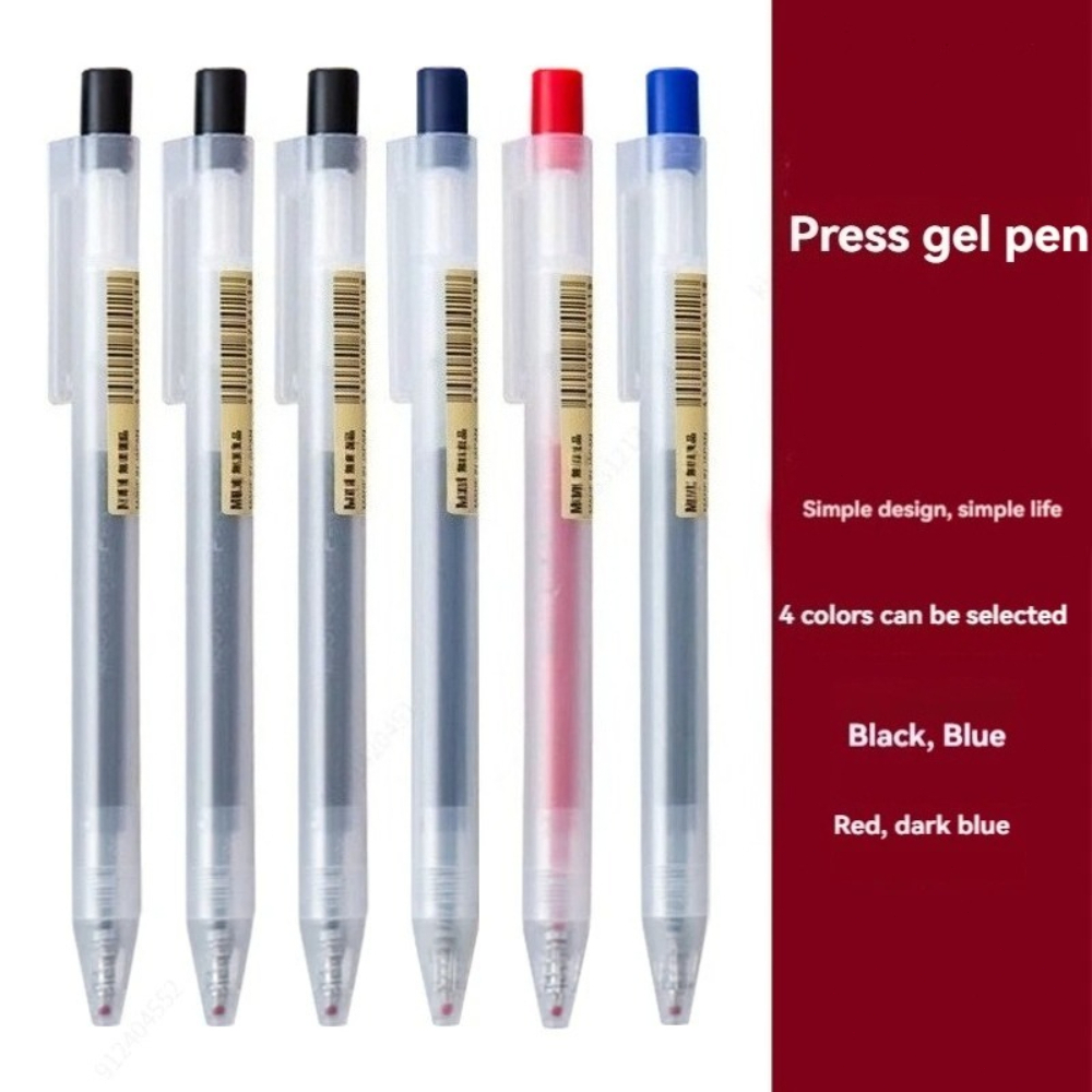 0.5mm Press Gel Pen Ink MUJIs  - Muji Stationery Gel Pen ulasan dan harga