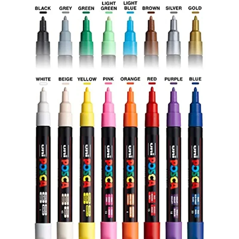 Uni Posca Art Marker Set 7/8/1 - Copic Marker Classic ulasan dan harga