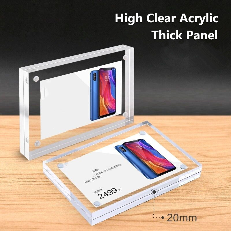 5 PCS 90x55mm Magnetic Acrylic - Photo Acrylic Block ulasan dan harga