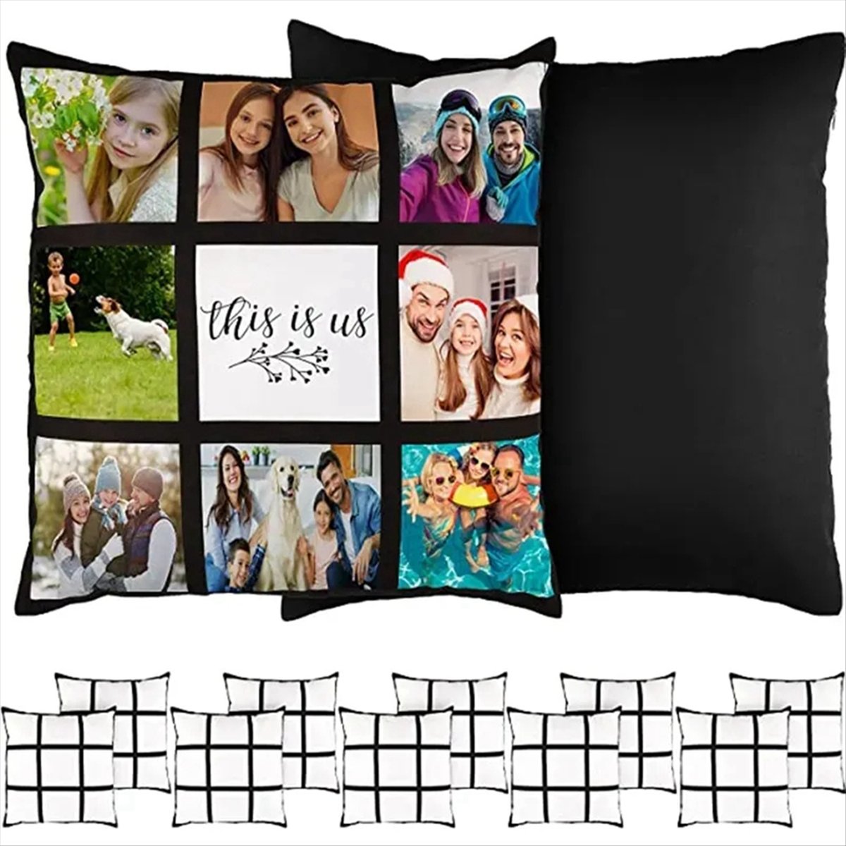 ABNH 6Pcs Sublimation Blank Pa - Pillow Cover Sublimation ulasan dan harga