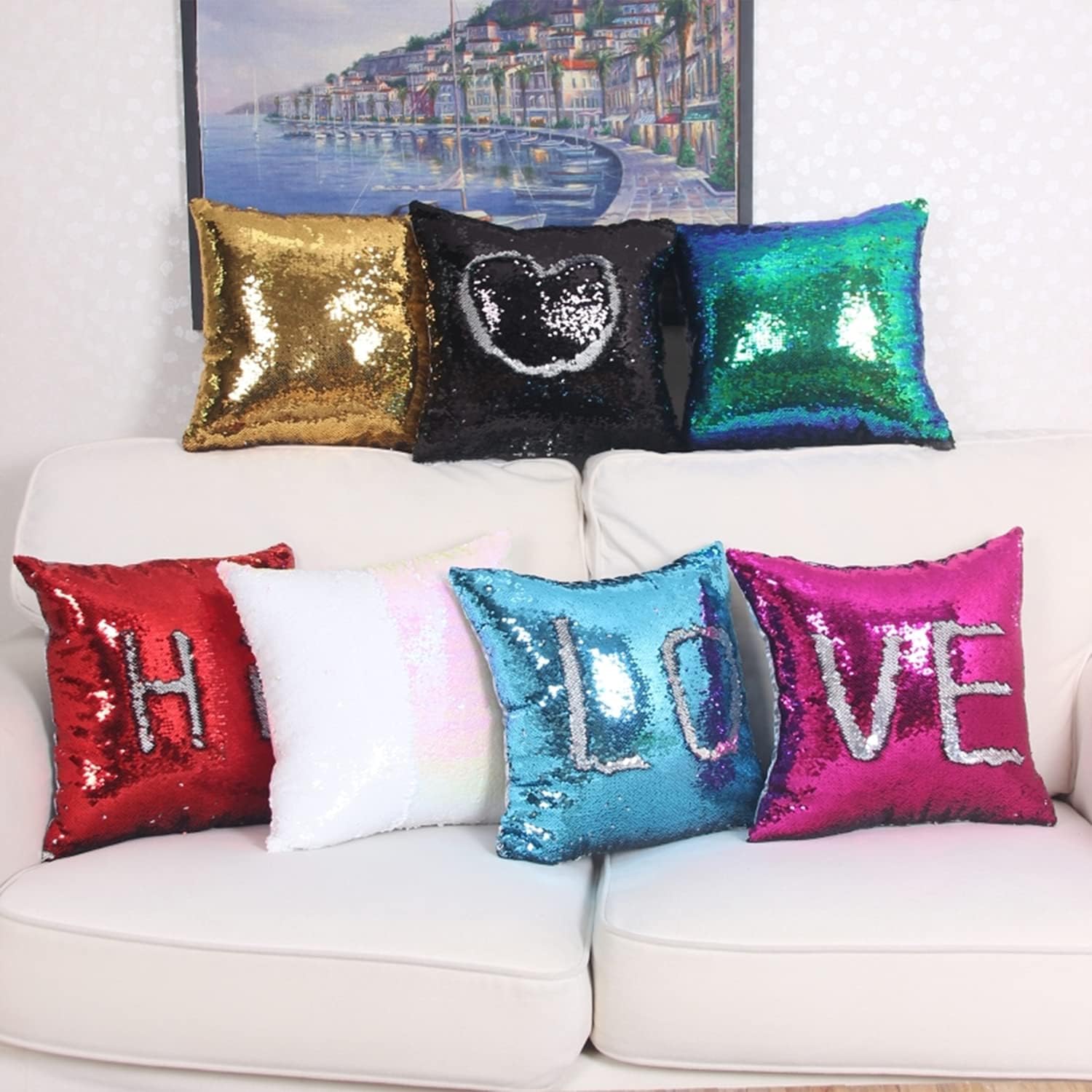 10pcs Painting Fabric Sublimat - Pillow Cover Sublimation ulasan dan harga
