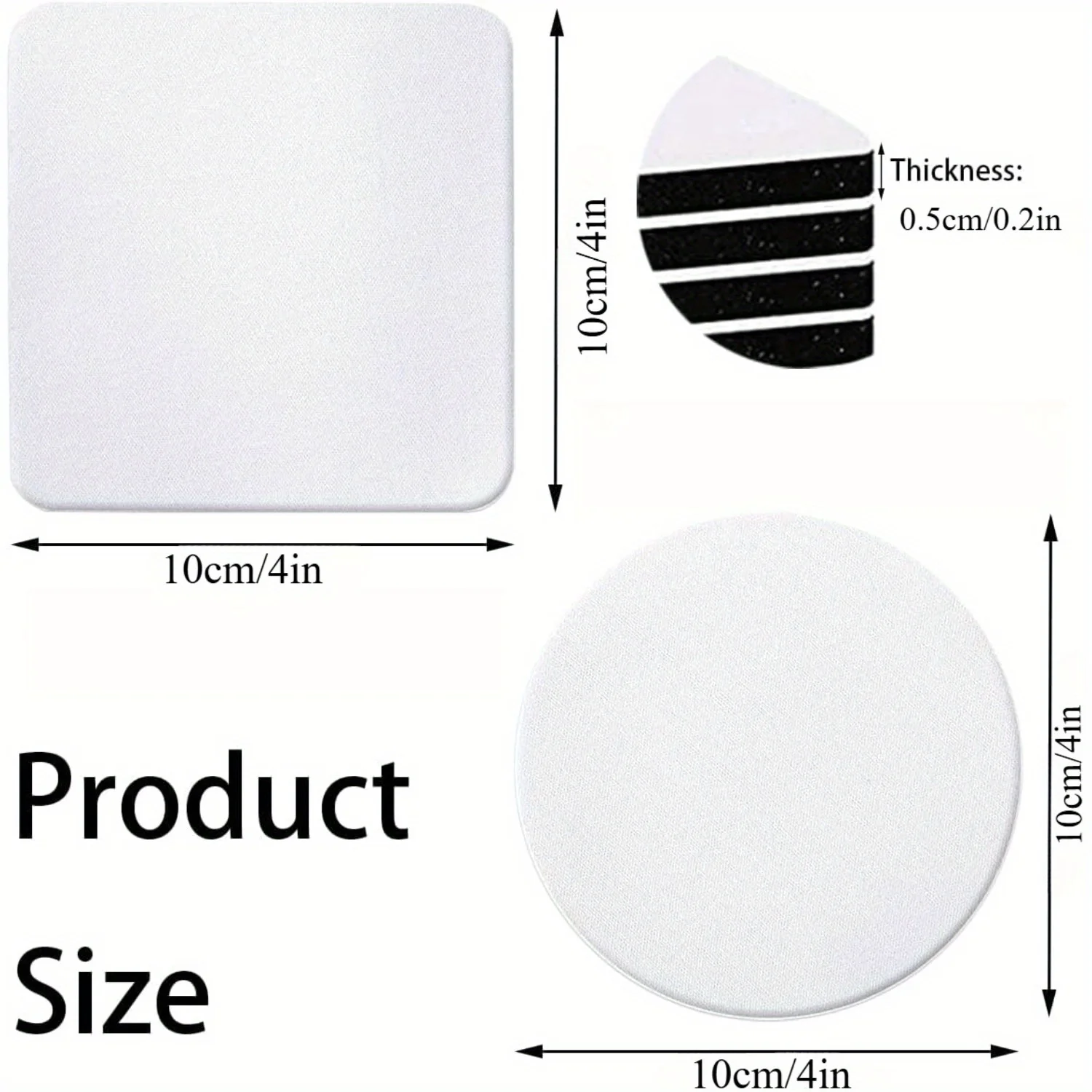 30/50 Pcs Square and Round Sub - Coaster Sublimation Blank ulasan dan harga